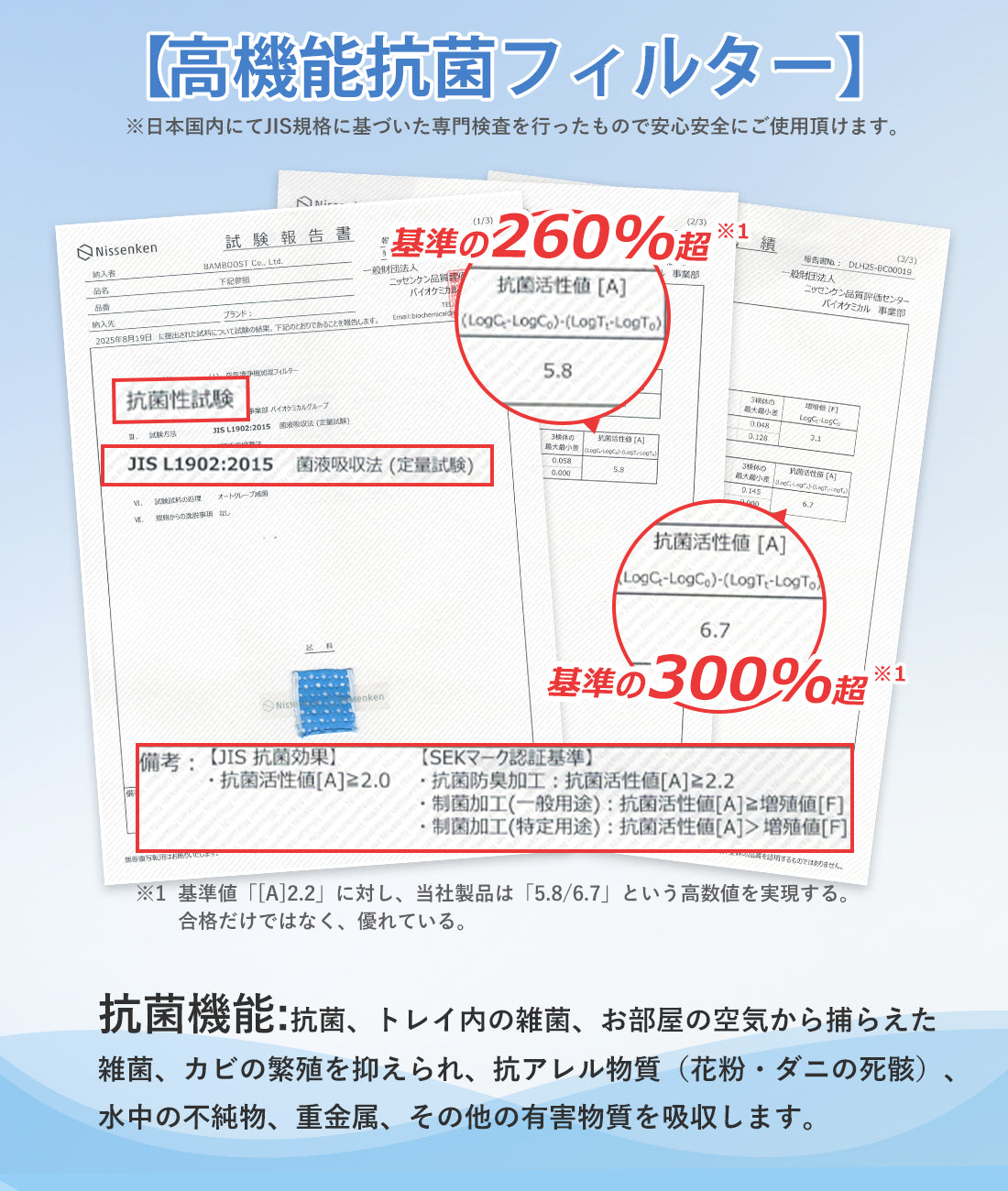 ダイニチ加湿器互換用抗菌気化フィルター　H060518